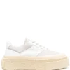 Homme MM6 Maison Margiela Baskets En Cuir à Semelle Plateforme