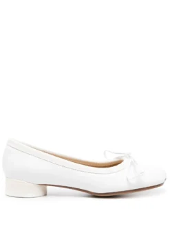 Femme MM6 Maison Margiela Sandales En Cuir à Bout Carré