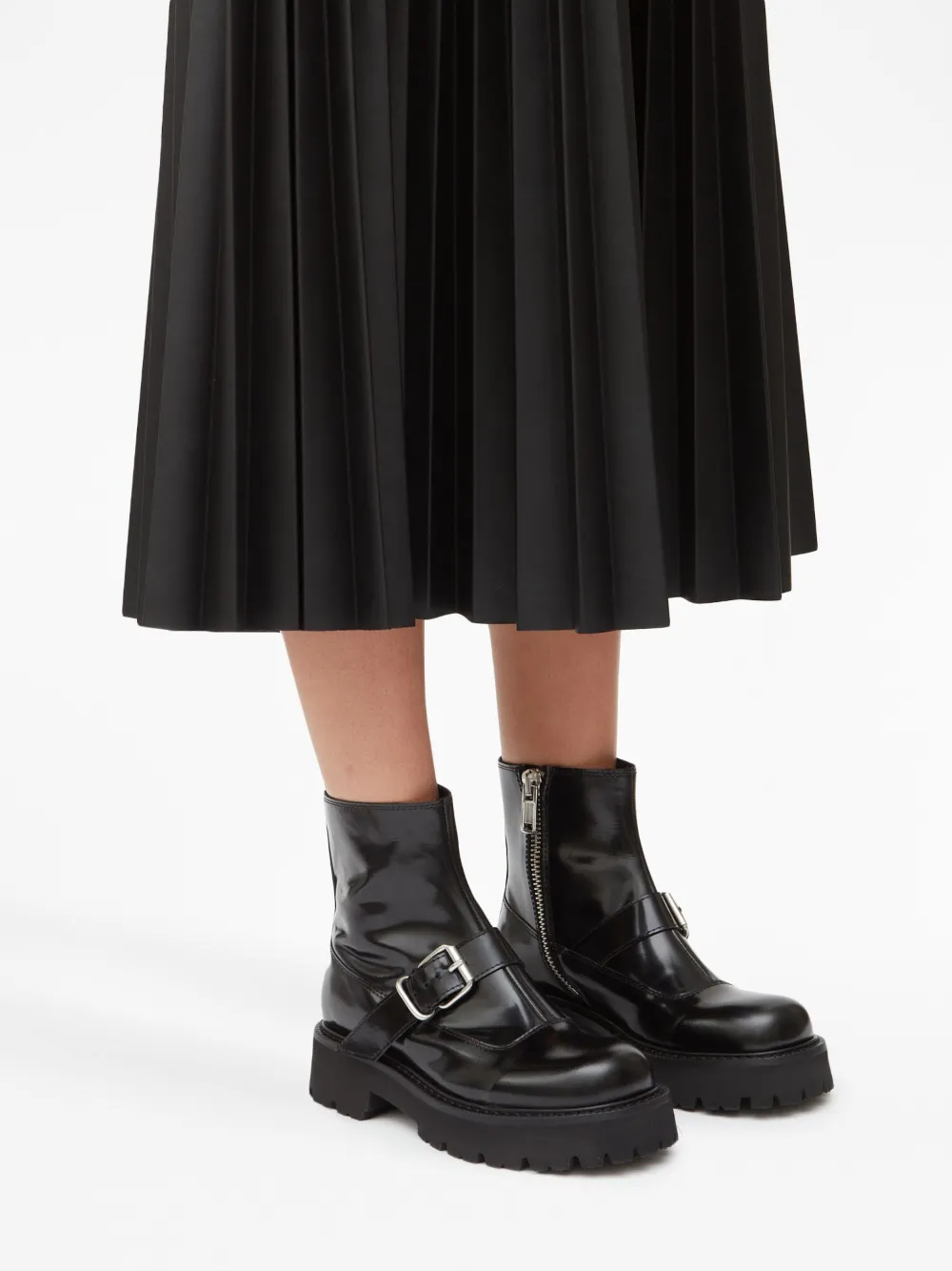 Femme MM6 Maison Margiela Bottines En Cuir à Bout Rond 6 Femme MM6 Maison Margiela Bottines En Cuir à Bout Rond – Image 6