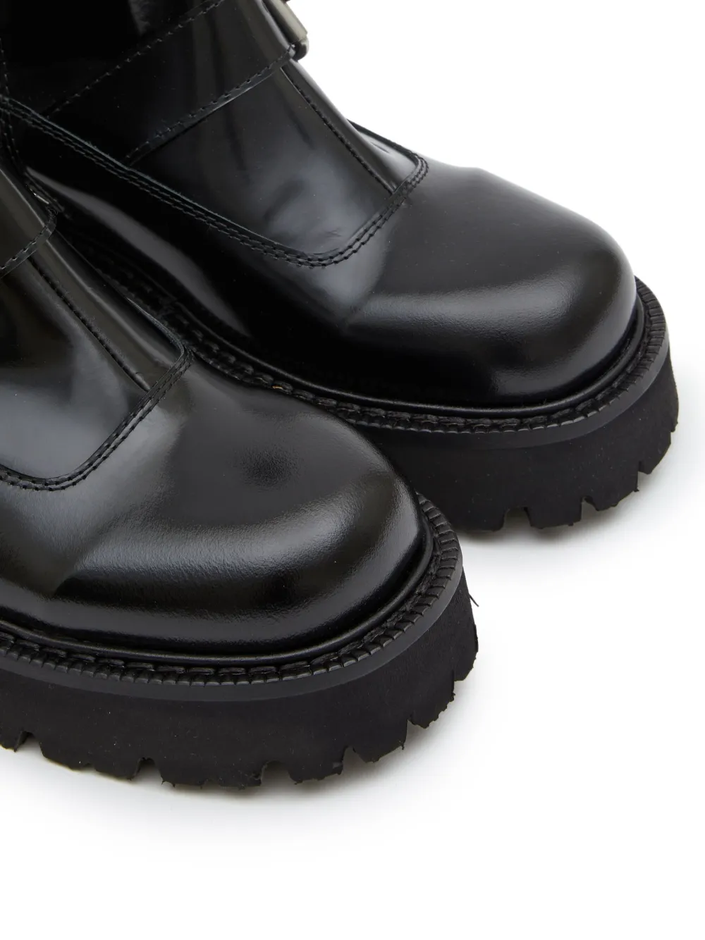 Femme MM6 Maison Margiela Bottines En Cuir à Bout Rond 5 Femme MM6 Maison Margiela Bottines En Cuir à Bout Rond – Image 5