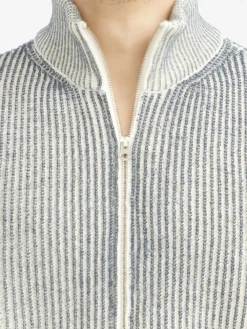 Homme MM6 Maison Margiela Cardigan Rayé En Maille Nervurée -Épure Mode Promos Boutique 19671638 50736247 1000