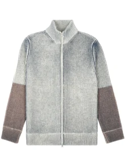 Homme MM6 Maison Margiela Cardigan Rayé En Maille Nervurée
