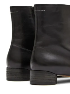 Femme MM6 Maison Margiela Bottines à Logo Brodé -Épure Mode Promos Boutique 19673081 50495029 1000