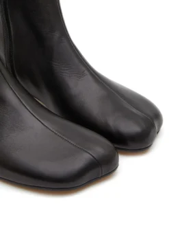 Femme MM6 Maison Margiela Bottines En Cuir à Logo Brodé -Épure Mode Promos Boutique 19673147 50494398 1000