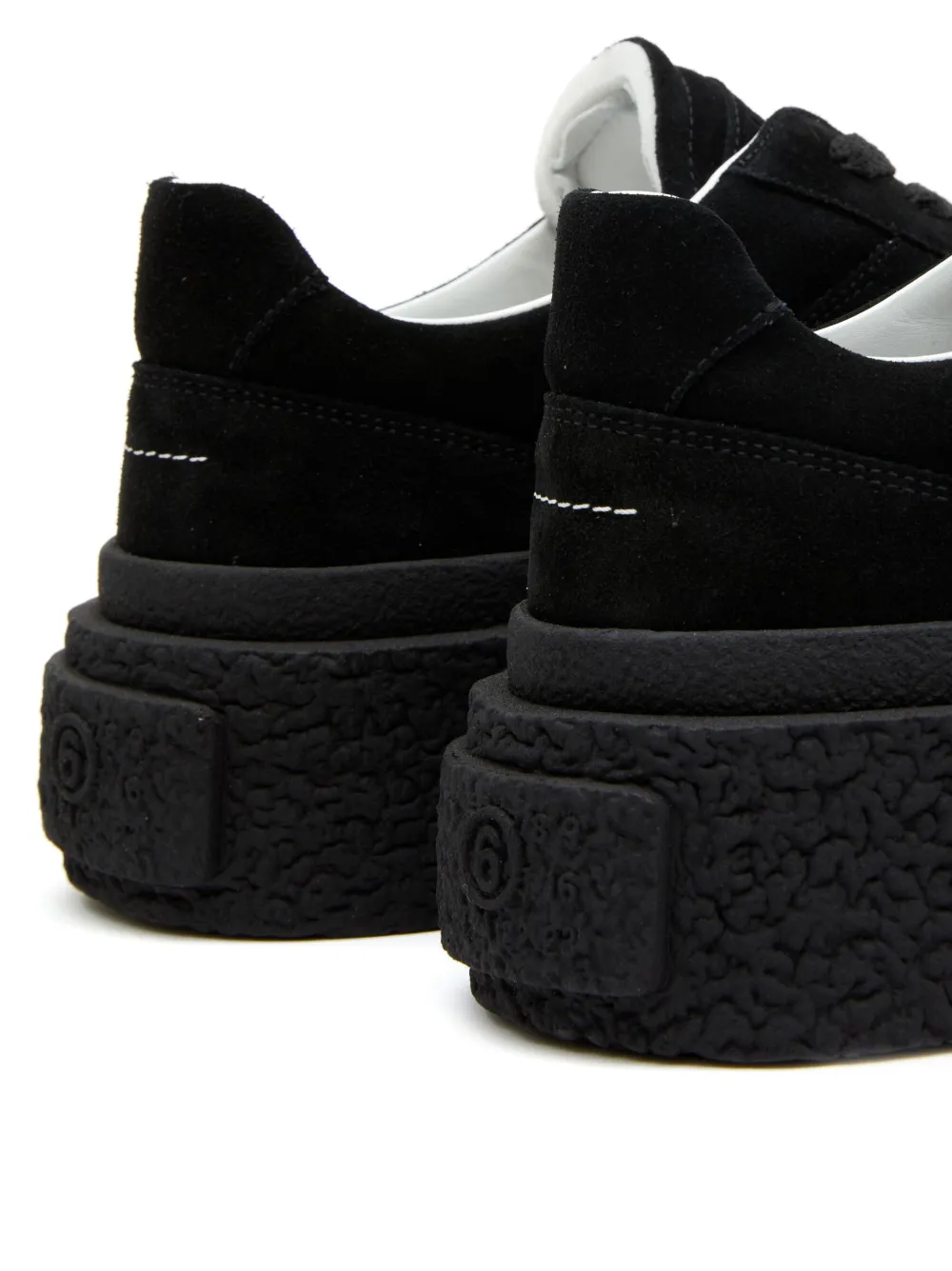 Femme MM6 Maison Margiela Baskets En Daim à Logo Embossé 4 Femme MM6 Maison Margiela Baskets En Daim à Logo Embossé – Image 4