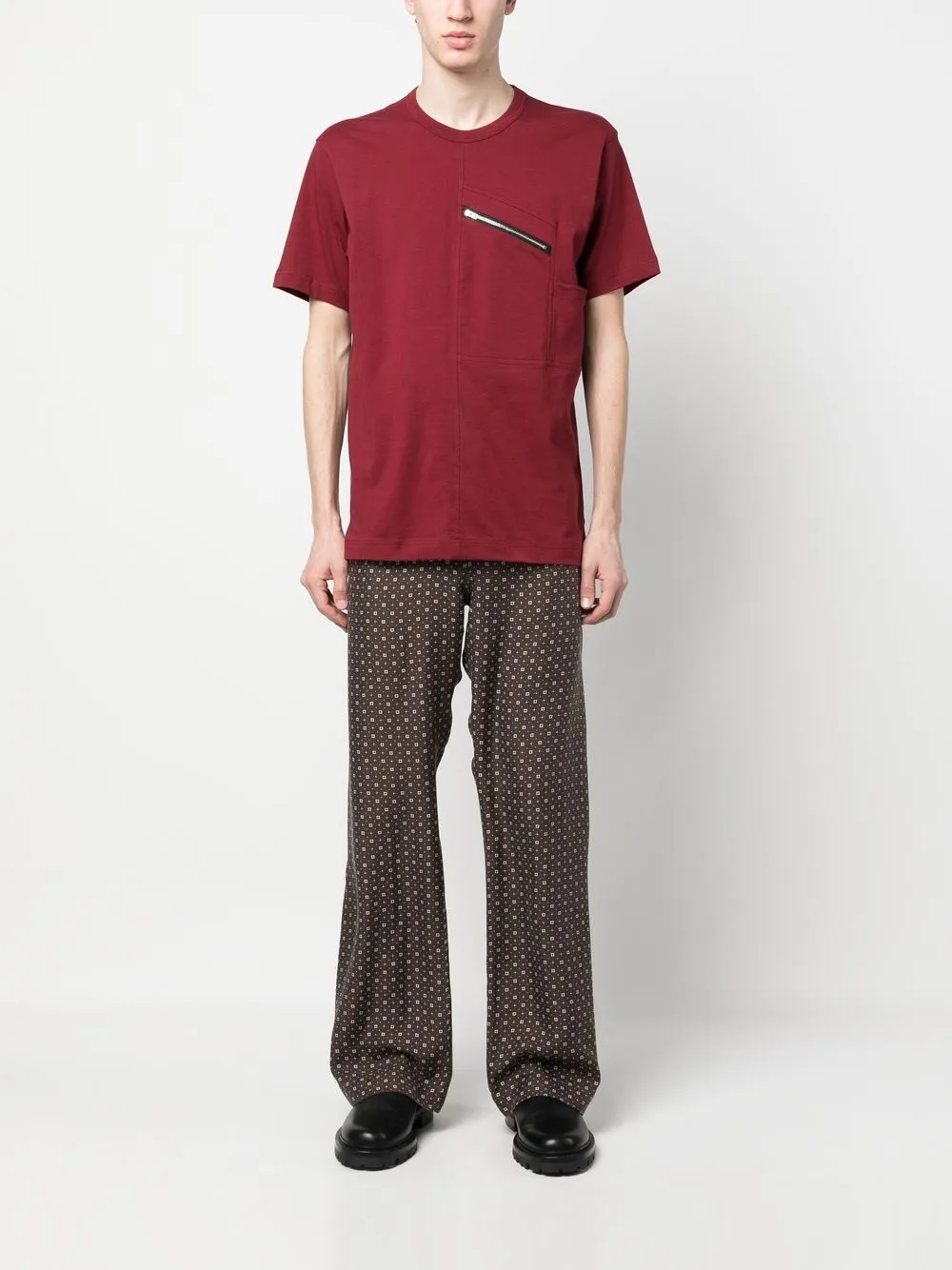 Homme Maison Margiela Pantalon En Soie à Motif Géométrique 2 Homme Maison Margiela Pantalon En Soie à Motif Géométrique – Image 2