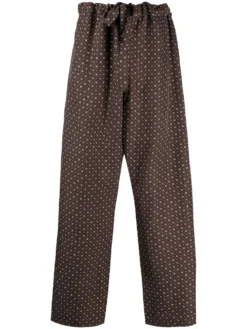 Homme Maison Margiela Pantalon En Soie à Motif Géométrique