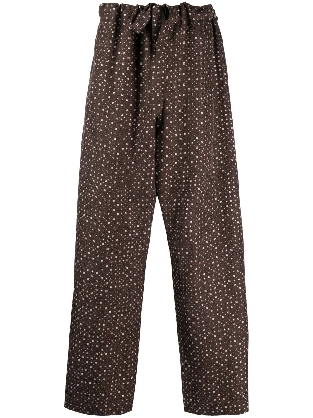 Homme Maison Margiela Pantalon En Soie à Motif Géométrique 1 Homme Maison Margiela Pantalon En Soie à Motif Géométrique