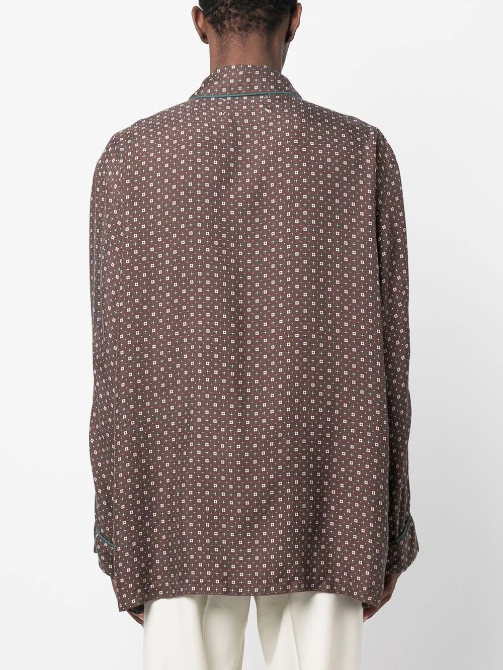Homme Maison Margiela Chemise En Soie à Imprimé Géométrique 4 Homme Maison Margiela Chemise En Soie à Imprimé Géométrique – Image 4