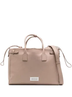 Homme Maison Margiela Sac Cabas En Cuir à Patch Logo