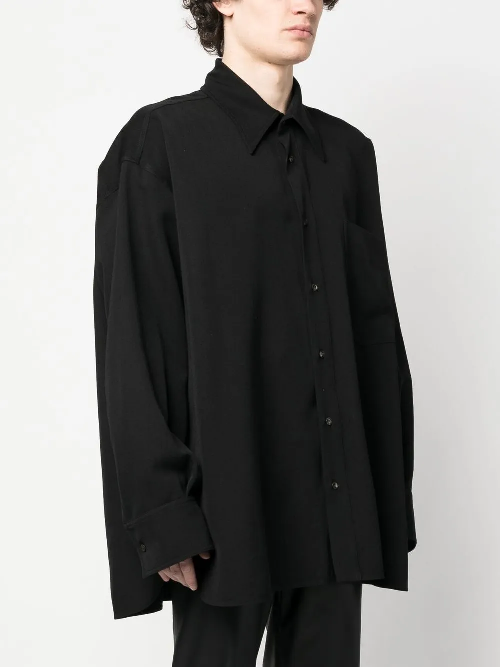 Homme MM6 Maison Margiela Chemise Oversize En Laine Mélangée 3 Homme MM6 Maison Margiela Chemise Oversize En Laine Mélangée – Image 3
