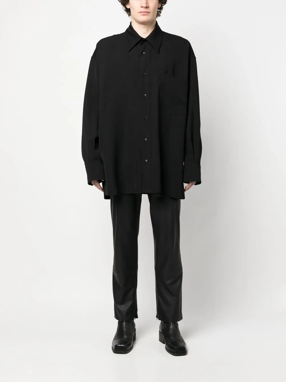 Homme MM6 Maison Margiela Chemise Oversize En Laine Mélangée 2 Homme MM6 Maison Margiela Chemise Oversize En Laine Mélangée – Image 2