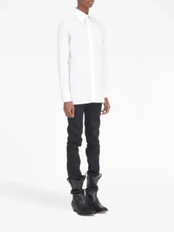 Homme Maison Margiela Chemise En Coton à Col Pointu -Épure Mode Promos Boutique 19783594 50663905 1000
