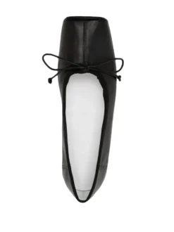 Femme MM6 Maison Margiela Ballerines En Cuir à Détail De Nœud -Épure Mode Promos Boutique 20019042 50040478 1000