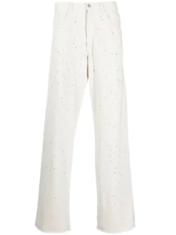 Homme MM6 Maison Margiela Pantalon Ample à Effet Usé