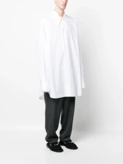 Homme MM6 Maison Margiela Chemise En Coton à Coupe Longue -Épure Mode Promos Boutique 20060111 45144237 1000