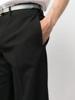 Homme MM6 Maison Margiela Pantalon Ample à Fines Rayures -Épure Mode Promos Boutique 20098575 45310709 1000