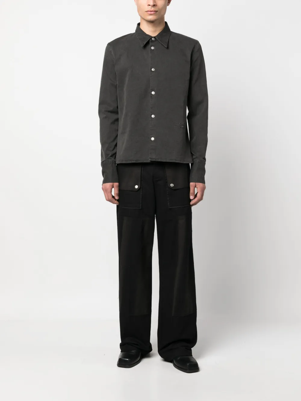 Homme MM6 Maison Margiela Chemise à Logo Brodé 2 Homme MM6 Maison Margiela Chemise à Logo Brodé – Image 2