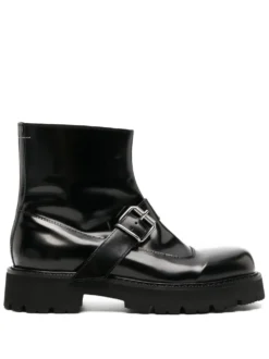 Homme MM6 Maison Margiela Bottines En Cuir à Boucles