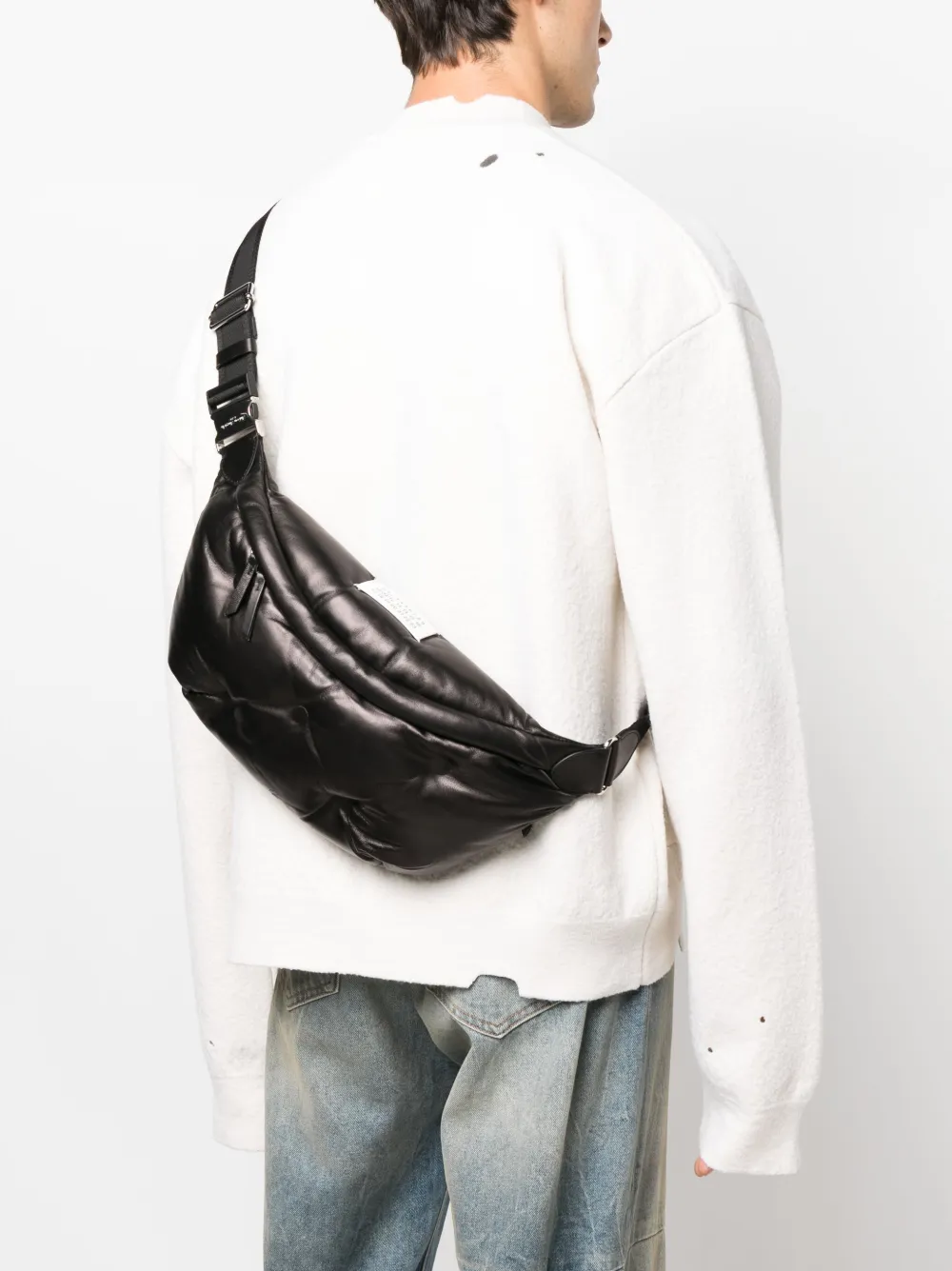 Homme Maison Margiela Sac Banane En Cuir à Patch Logo 2 Homme Maison Margiela Sac Banane En Cuir à Patch Logo – Image 2