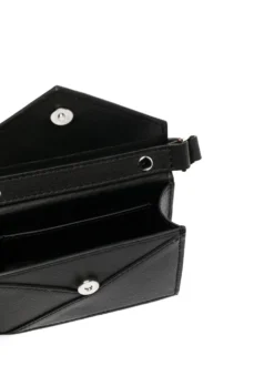 Homme MM6 Maison Margiela Sacoche En Cuir à Plaque Logo -Épure Mode Promos Boutique 20472832 50615137 1000