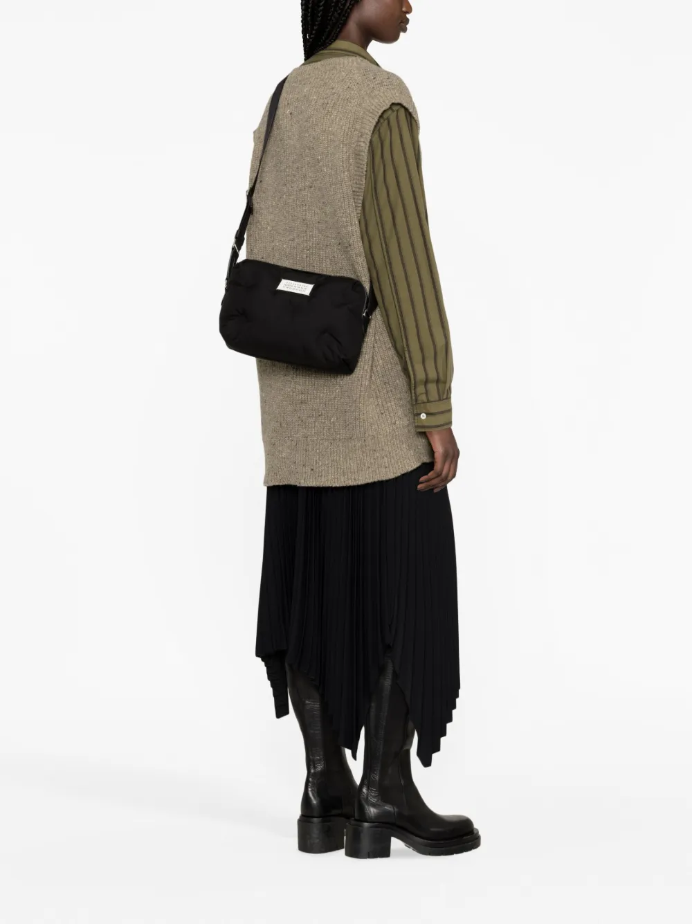 Homme Maison Margiela Sac Porté épaule Matelassé à Patch Logo 2 Homme Maison Margiela Sac Porté épaule Matelassé à Patch Logo – Image 2