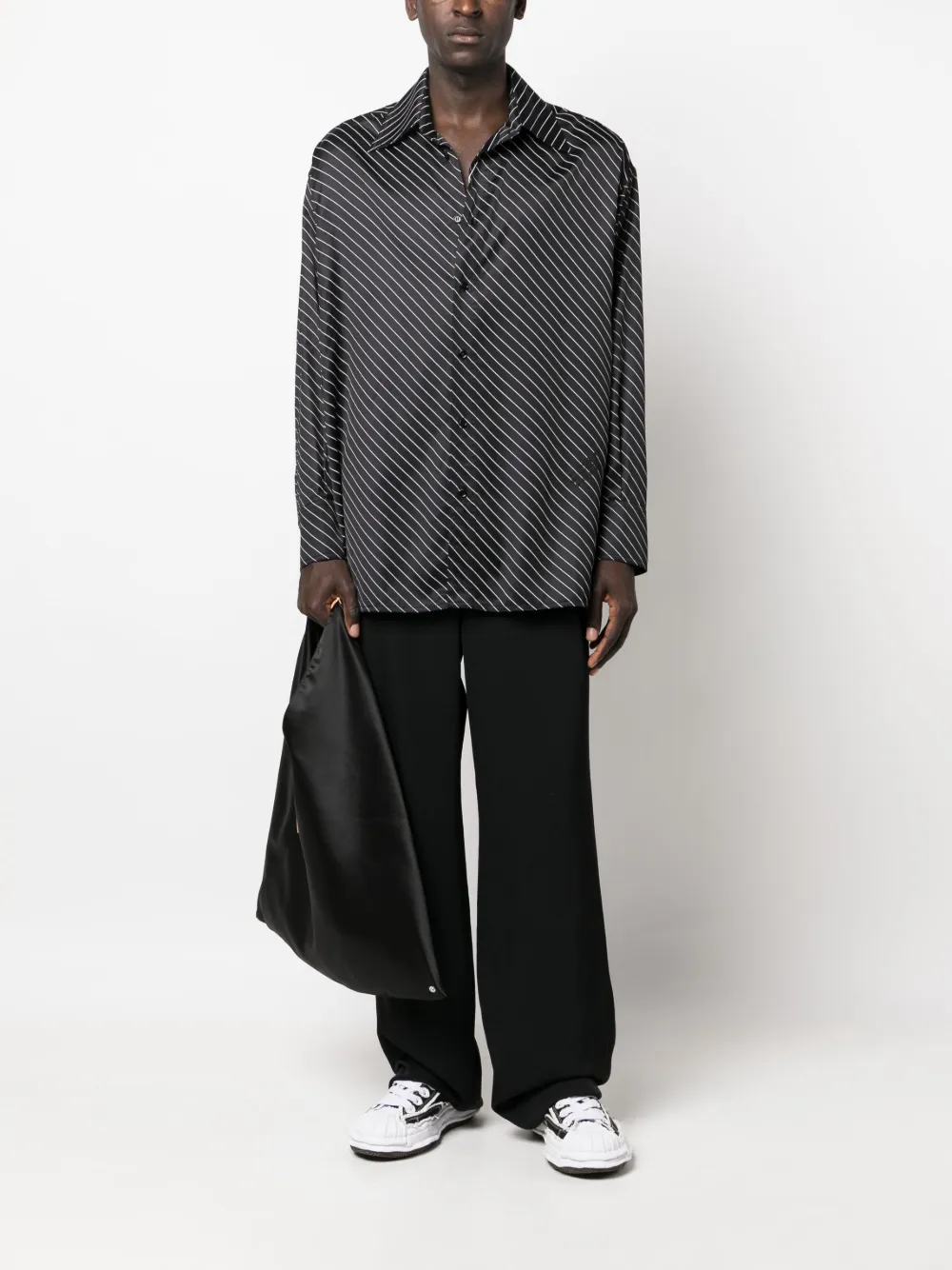 Homme MM6 Maison Margiela Chemise Rayée à Manches Longues 2 Homme MM6 Maison Margiela Chemise Rayée à Manches Longues – Image 2