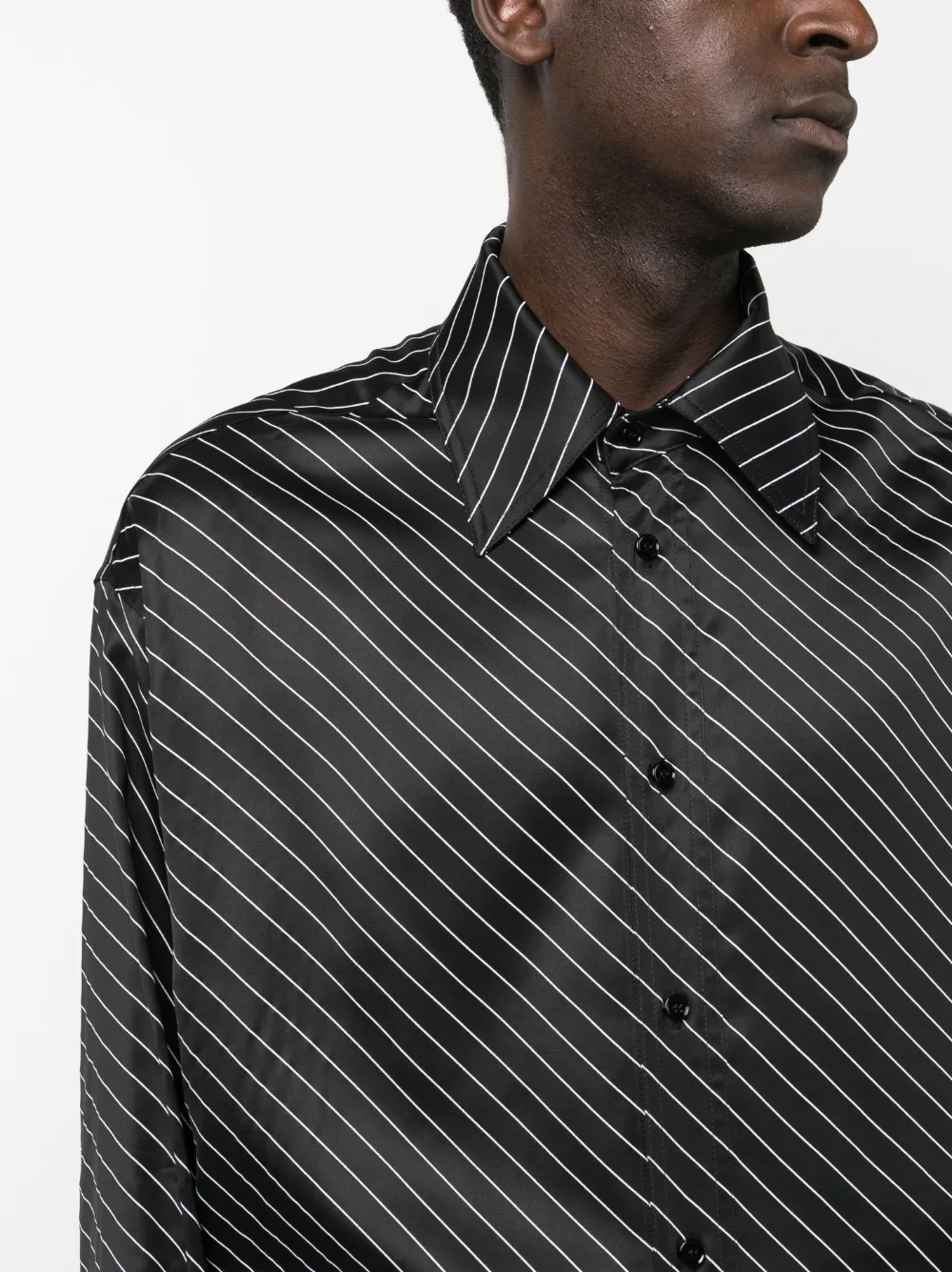 Homme MM6 Maison Margiela Chemise Rayée à Manches Longues 5 Homme MM6 Maison Margiela Chemise Rayée à Manches Longues – Image 5