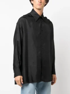 Homme MM6 Maison Margiela Logo-print Satin Shirt 7 Homme MM6 Maison Margiela Logo-print Satin Shirt -Épure Mode Promos Boutique 20789723 50812317 1000