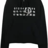 Homme MM6 Maison Margiela Hoodie Zippé à Logo Imprimé