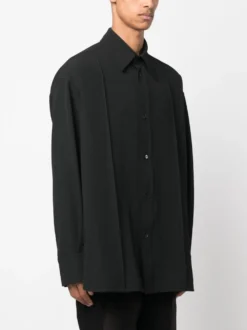 Homme MM6 Maison Margiela Inverted-pleat Long-sleeved Shirt -Épure Mode Promos Boutique 20843853 50816406 1000