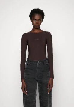 MM6 Maison Margiela T-Shirt À Manches Longues - Chocolate -Épure Mode Promos Boutique ac30e84eb3f940348b399a0ea3dad547