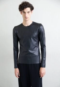 MM6 Maison Margiela Long Sleeved Unisex - T-Shirt À Manches Longues - Black