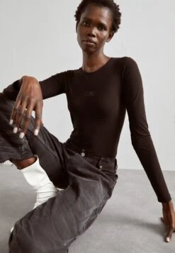 MM6 Maison Margiela T-Shirt À Manches Longues - Chocolate